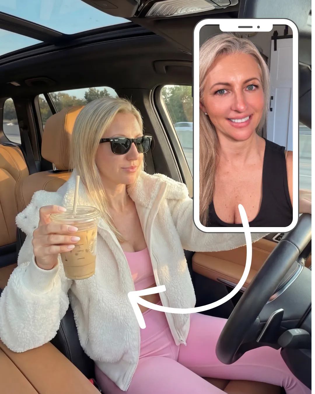 Regular selfie transformed into an AI twin portrait